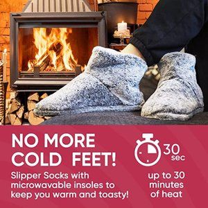 SNOOK EASE MICROWAVABLE COZY HEATED BOOTIES- BRAND NEW